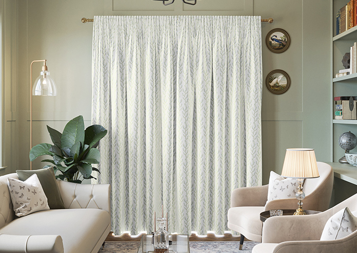 Boughton Faux Silk, Blue - Made to Measure Curtains - Image 7